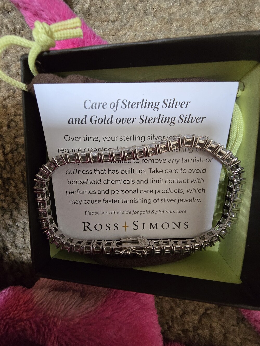 Ross Simons Silver-Tone Tennis Bracelet with CZ Clear Stones - Picture 8 of 12